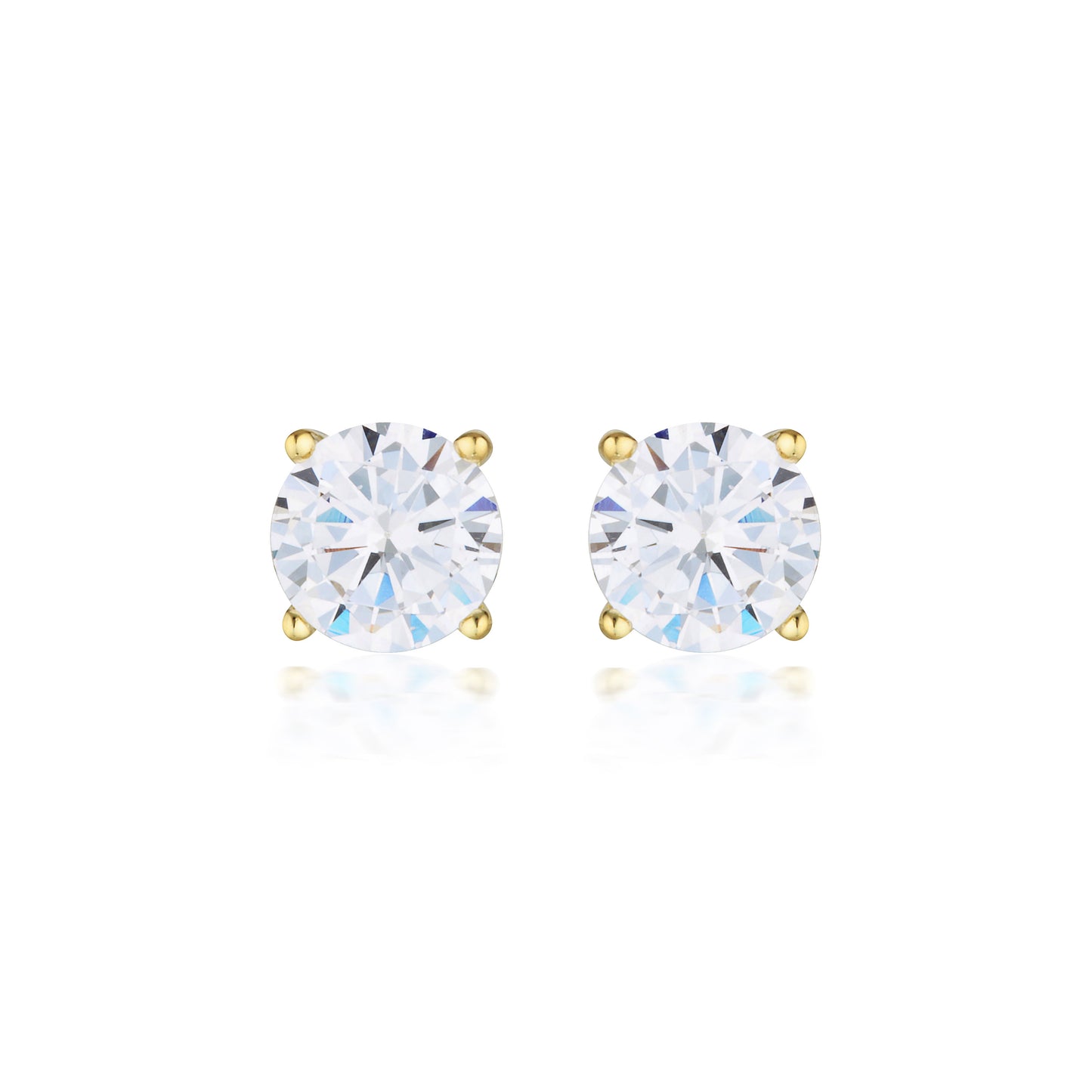 MOISSANITE STUDS 2TCW IN 9CT YELLOW GOLD