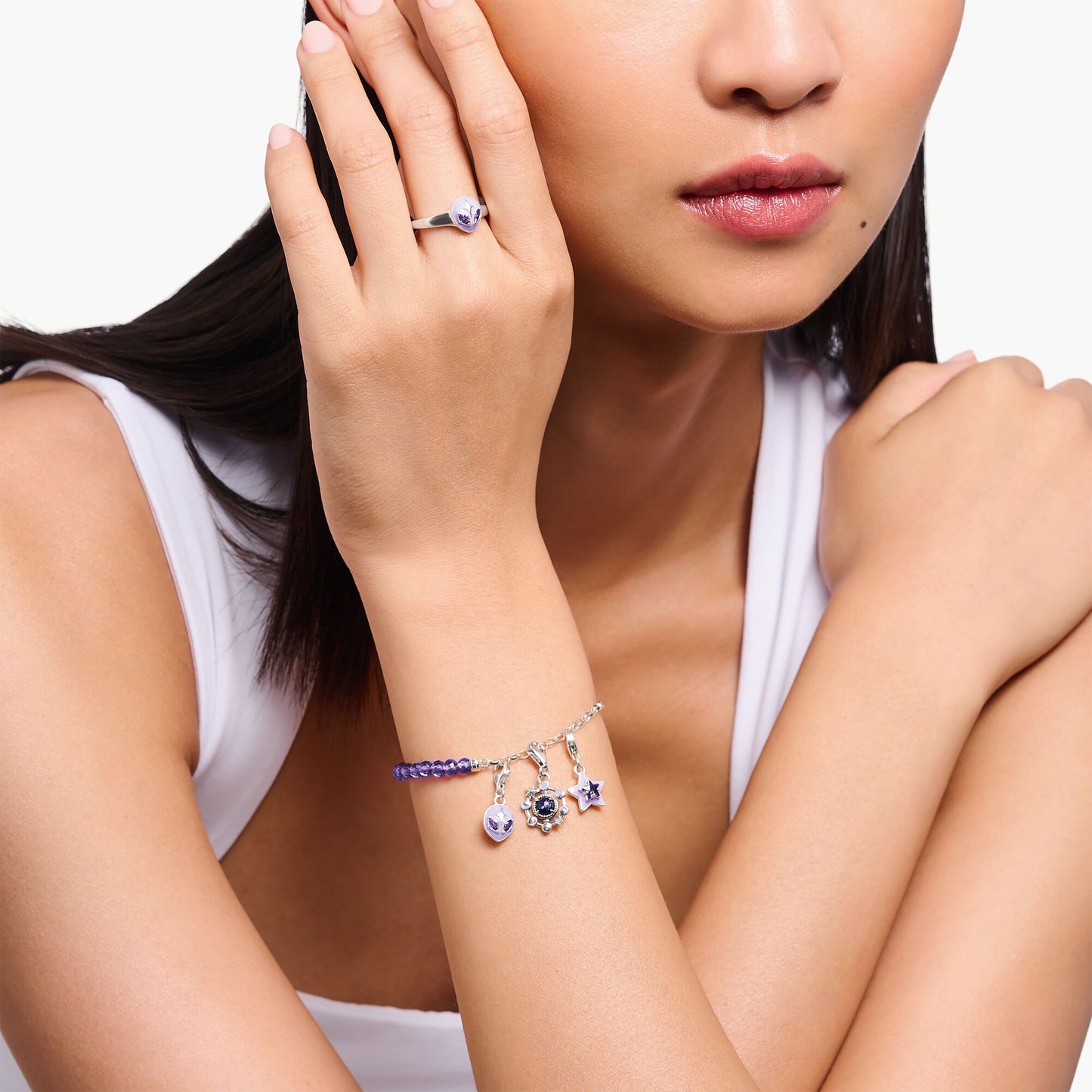 THOMAS SABO Purple Alien Charm Pendant