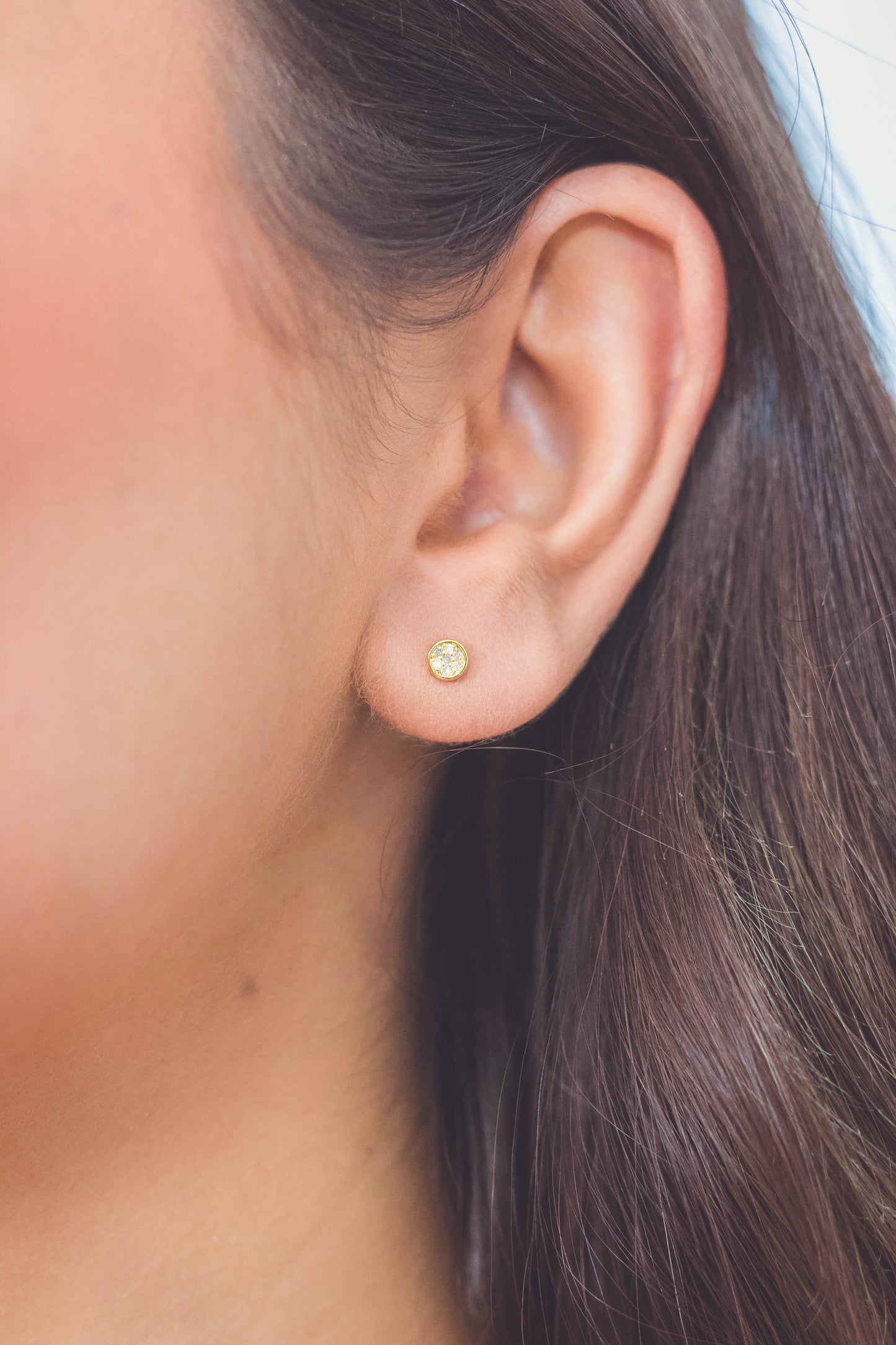 FOURTEEN NATURAL DIAMOND DOTTI EARRINGS GOLD