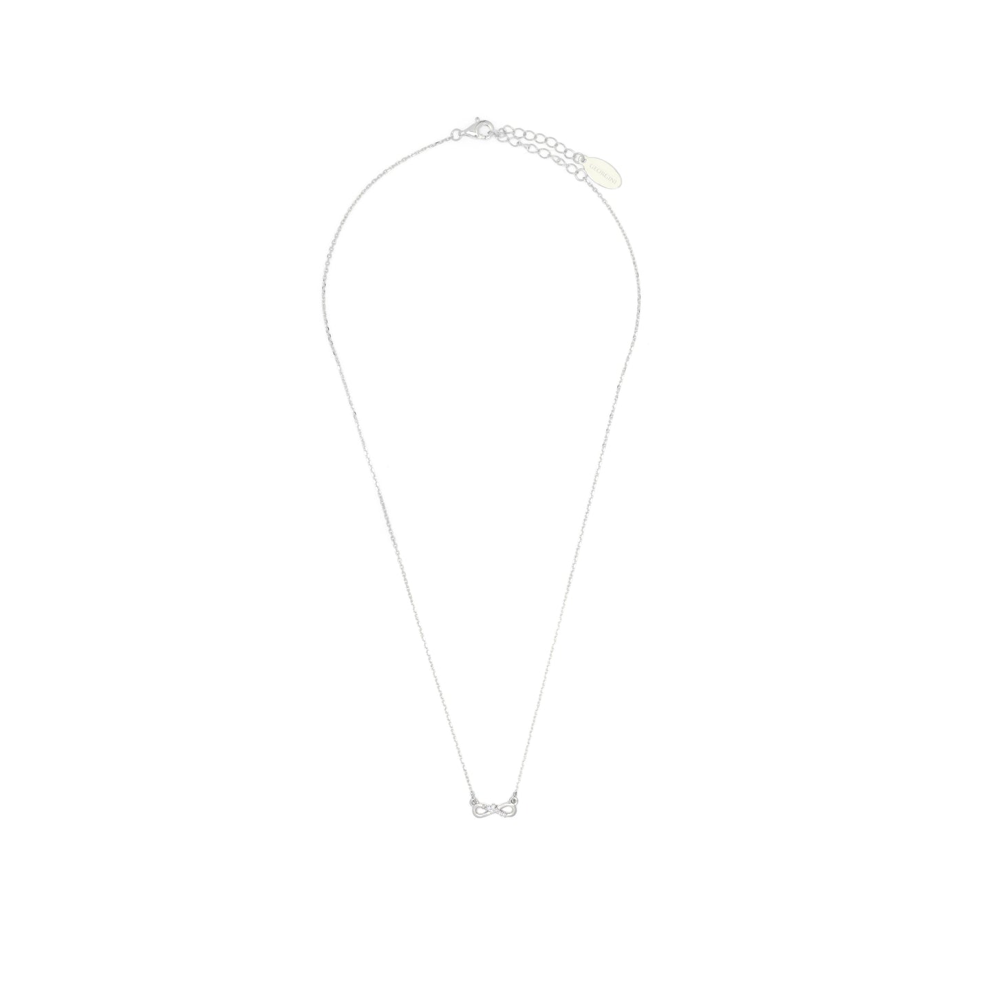 SEVEN NATURAL DIAMOND INFINITY PENDANT SILVER
