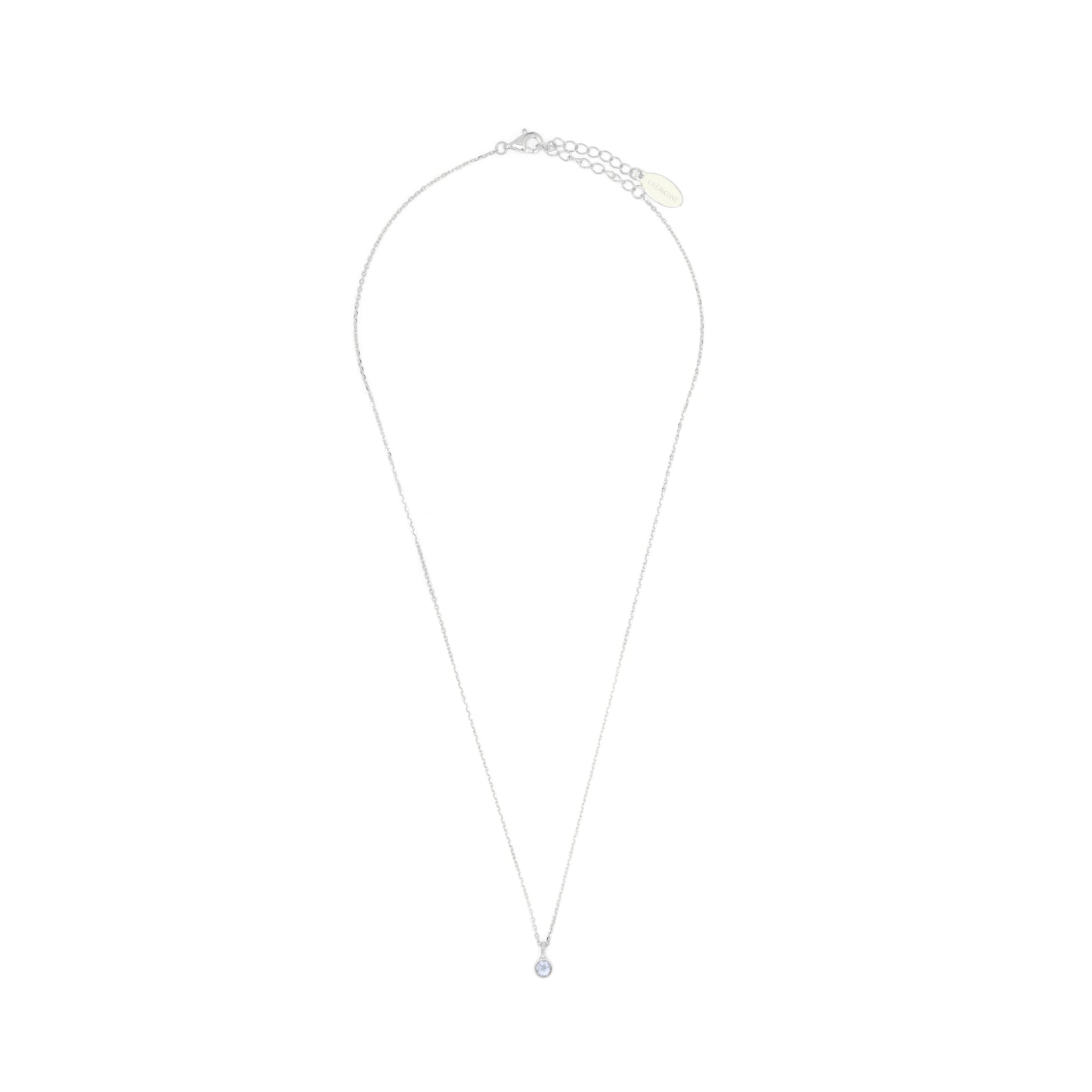 NATURAL AQUAMARINE AND DIAMOND MARCH PENDANT SILVER