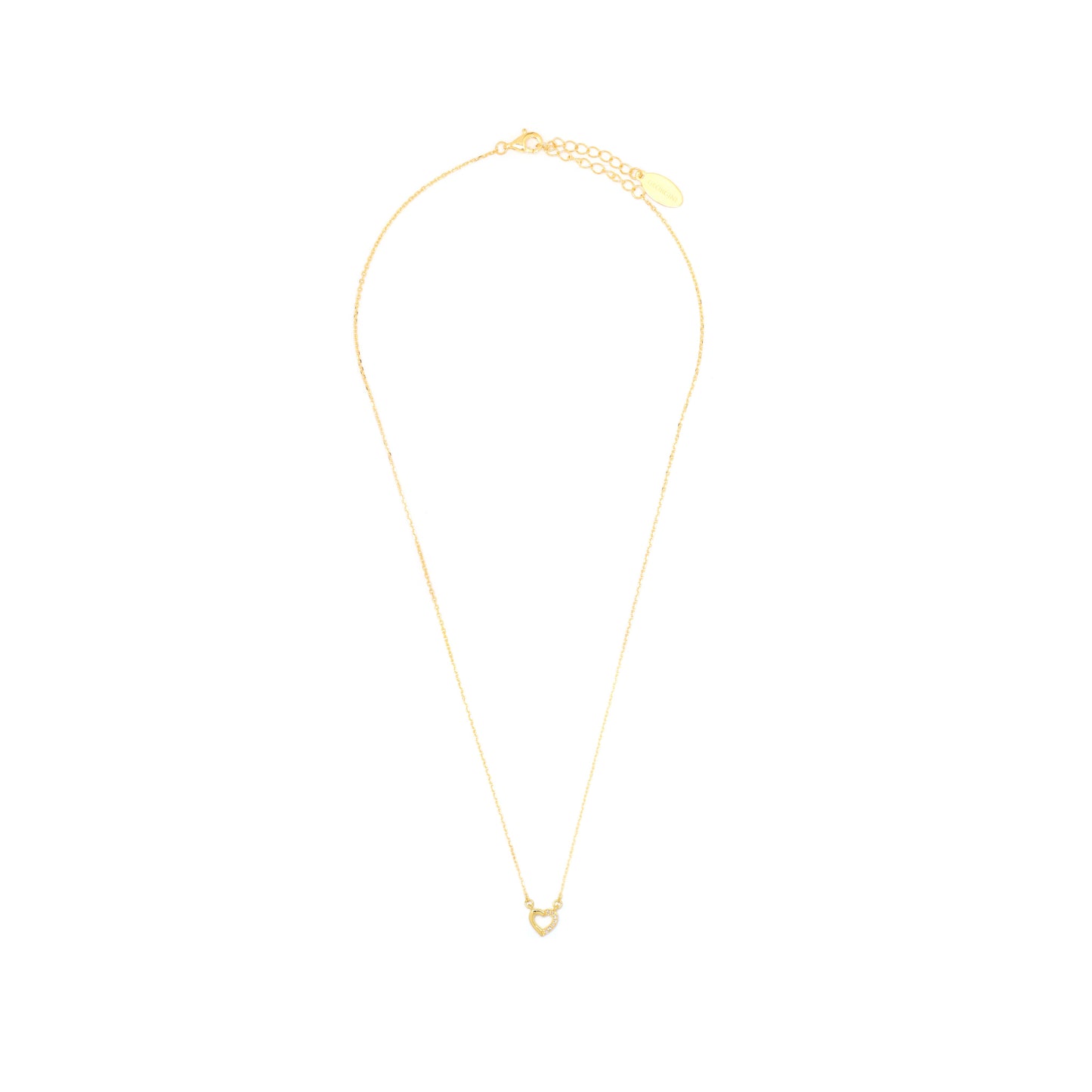 SEVEN NATURAL DIAMOND HEART PENDANT GOLD