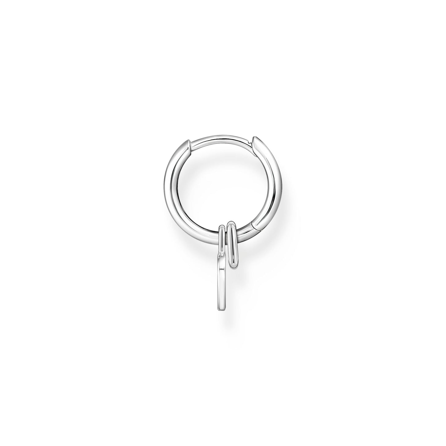THOMAS SABO Hoop Earring with Heart Pendant Silver