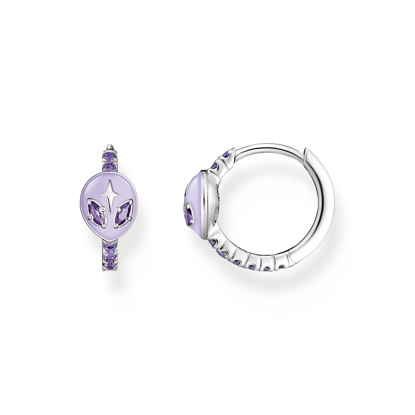 THOMAS SABO Alien Head Hoop Earrings