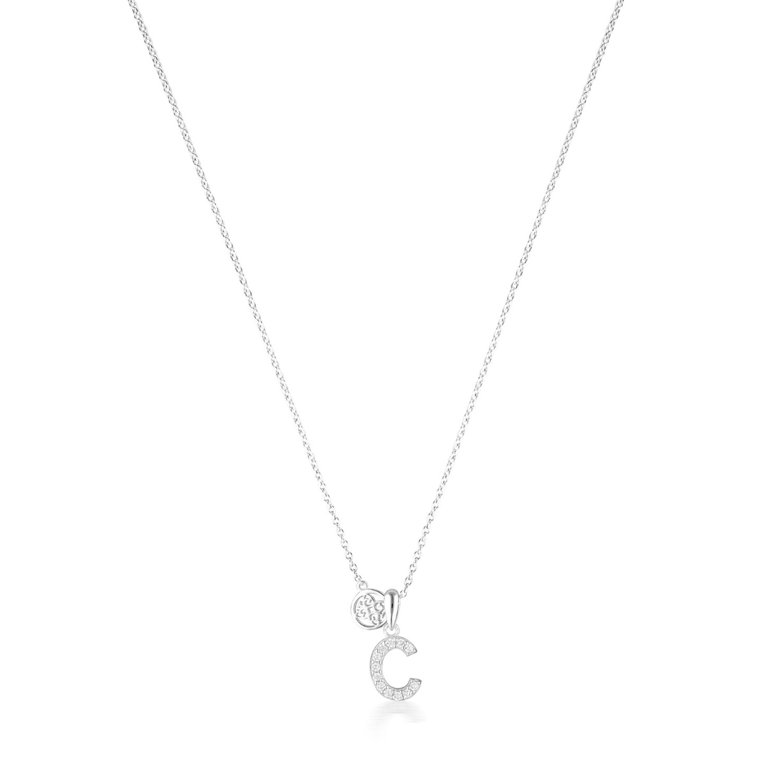 LUXURY LETTERS C INITIAL PENDANT SILVER