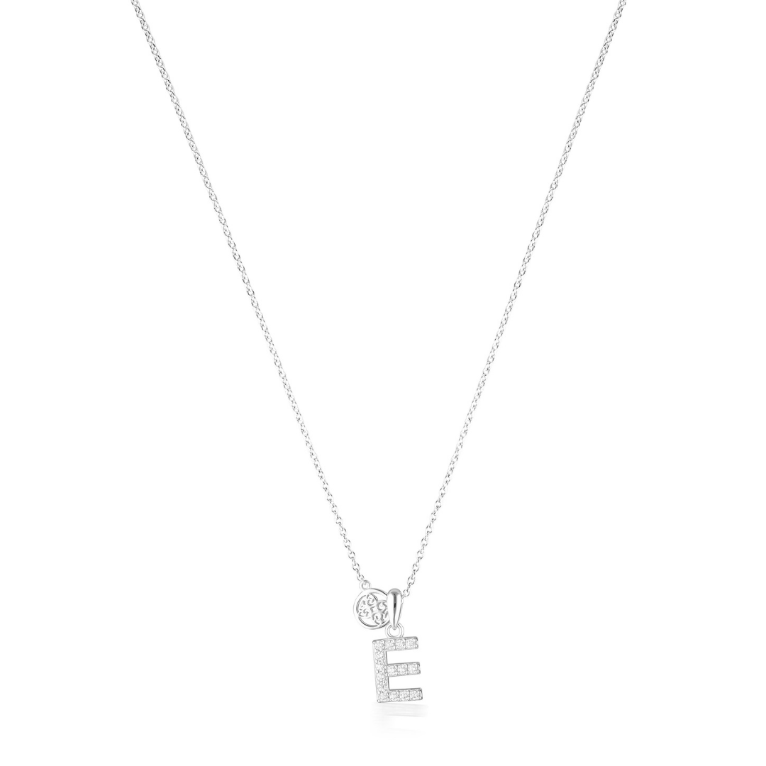 LUXURY LETTERS E INITIAL PENDANT SILVER
