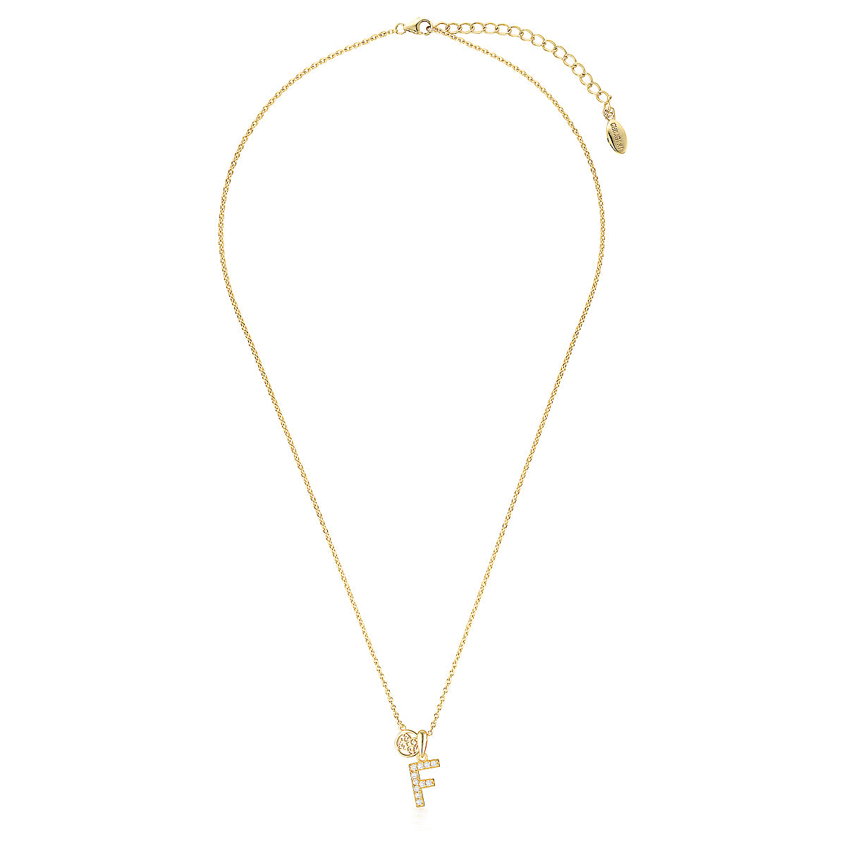 LUXURY LETTERS F INITIAL PENDANT GOLD