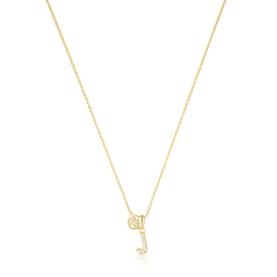 LUXURY LETTERS J INITIAL PENDANT GOLD