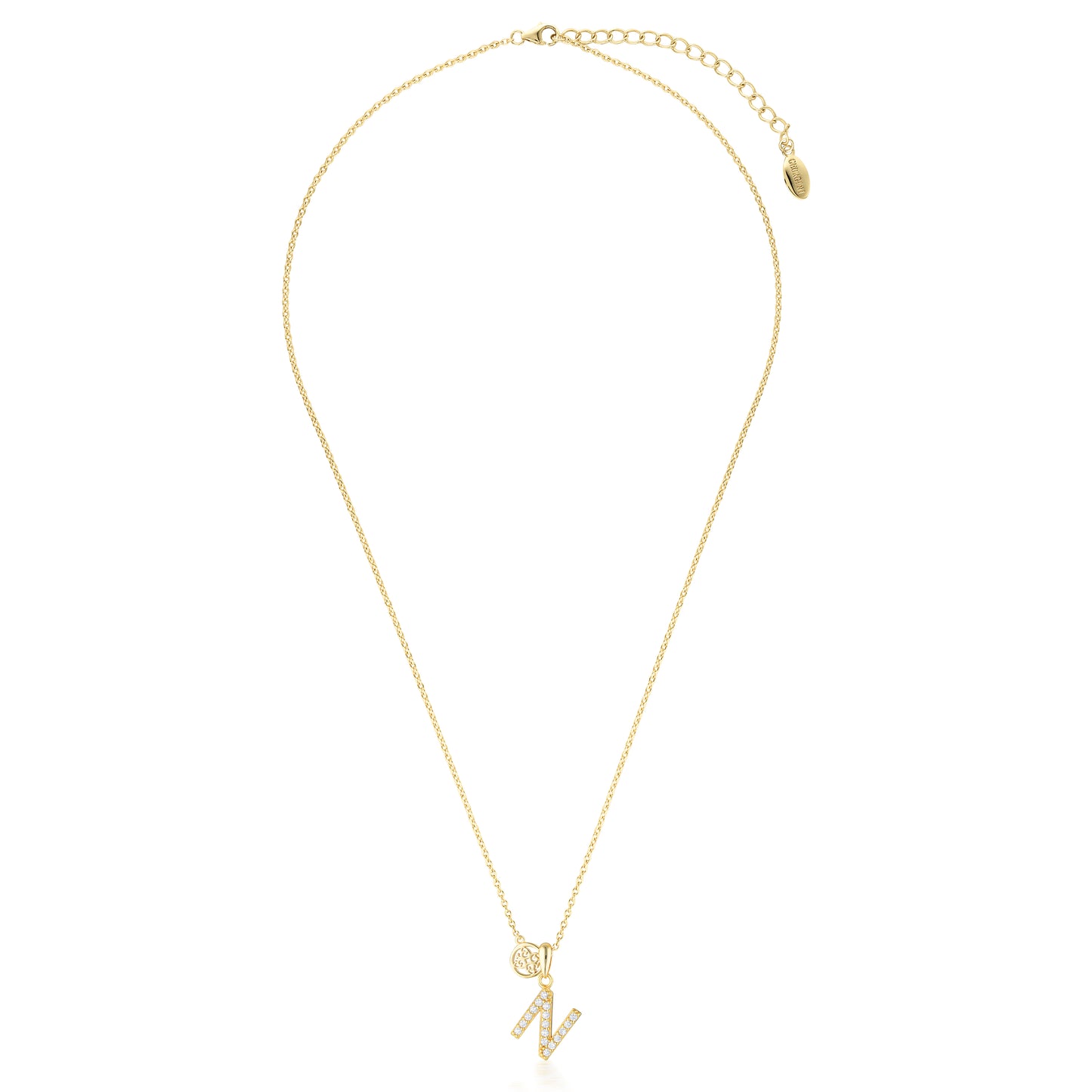 LUXURY LETTERS N INITIAL PENDANT GOLD
