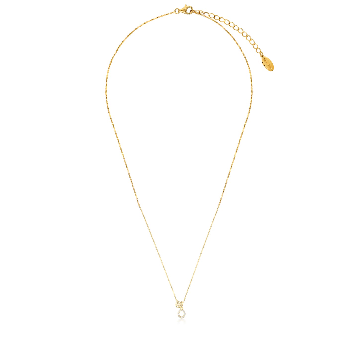 LUXURY LETTERS O INITIAL PENDANT GOLD
