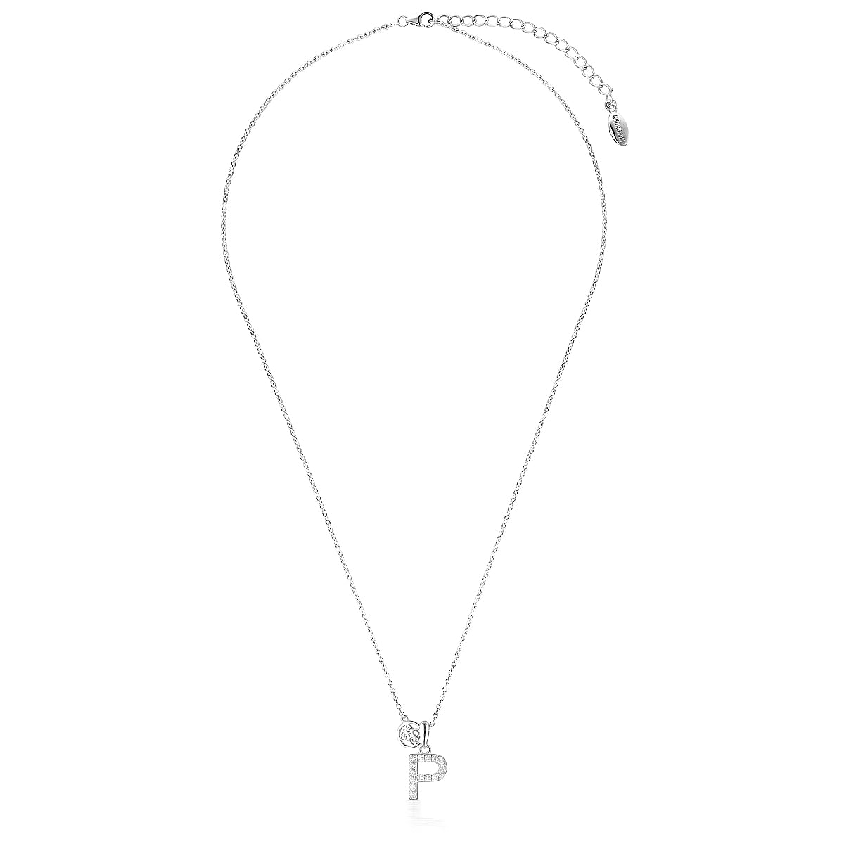 LUXURY LETTERS P INITIAL PENDANT SILVER