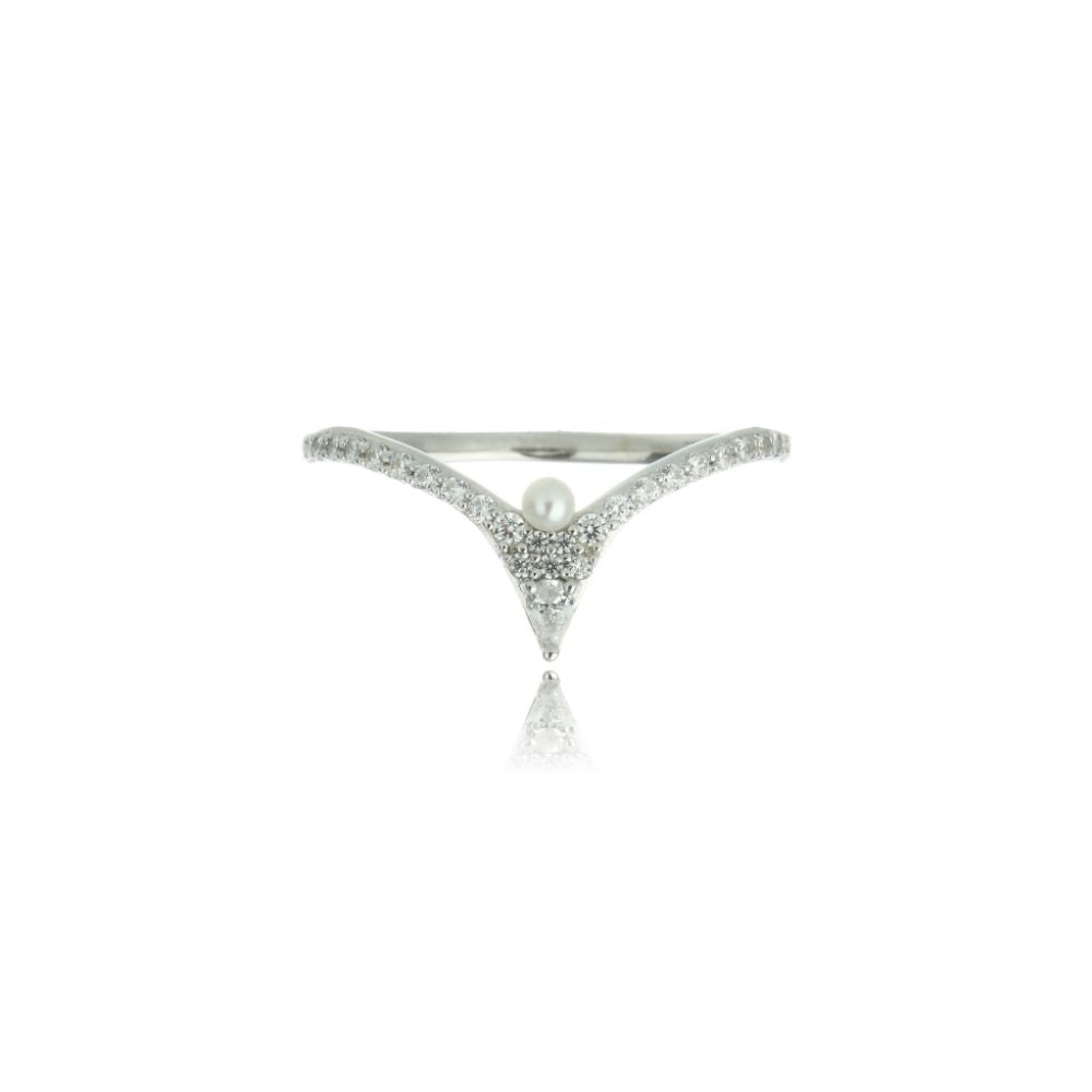 OCEANS SCARBOROUGH FRESHWATER PEARL RING SILVER