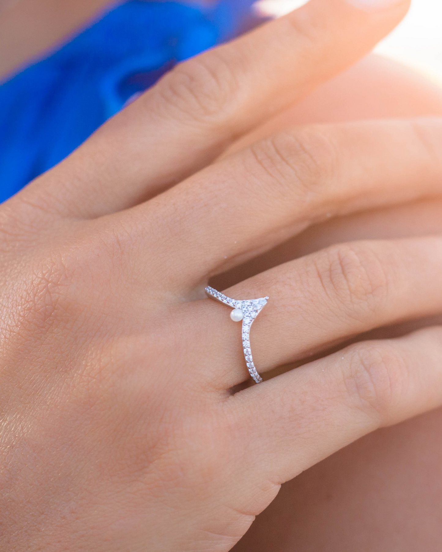 OCEANS SCARBOROUGH FRESHWATER PEARL RING SILVER
