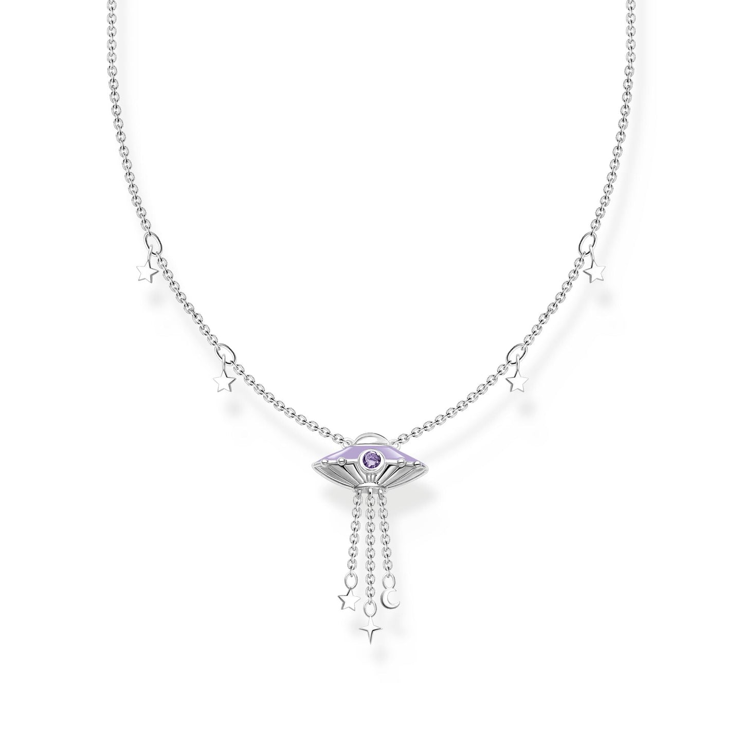 THOMAS SABO Necklace with Star Pendants and UFO