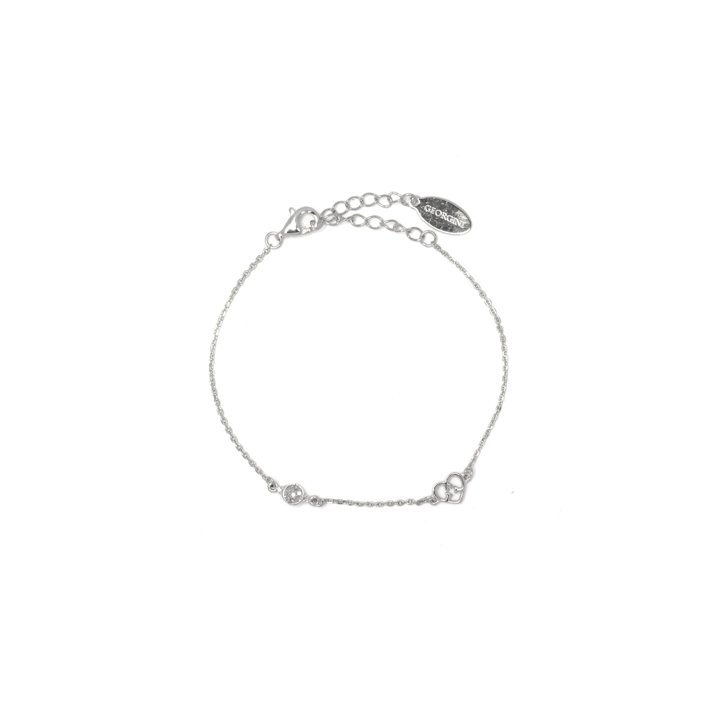SEVEN NATURAL DIAMOND DOTTI BRACELET SILVER