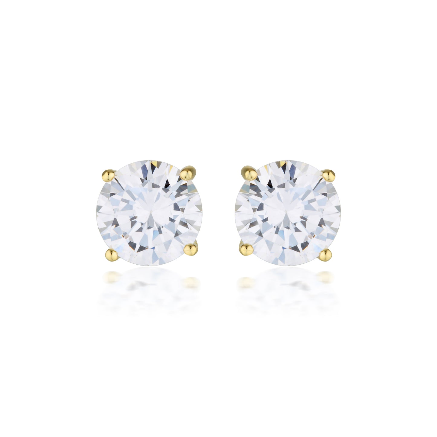 MOISSANITE STUDS 3TCW IN 9CT YELLOW GOLD