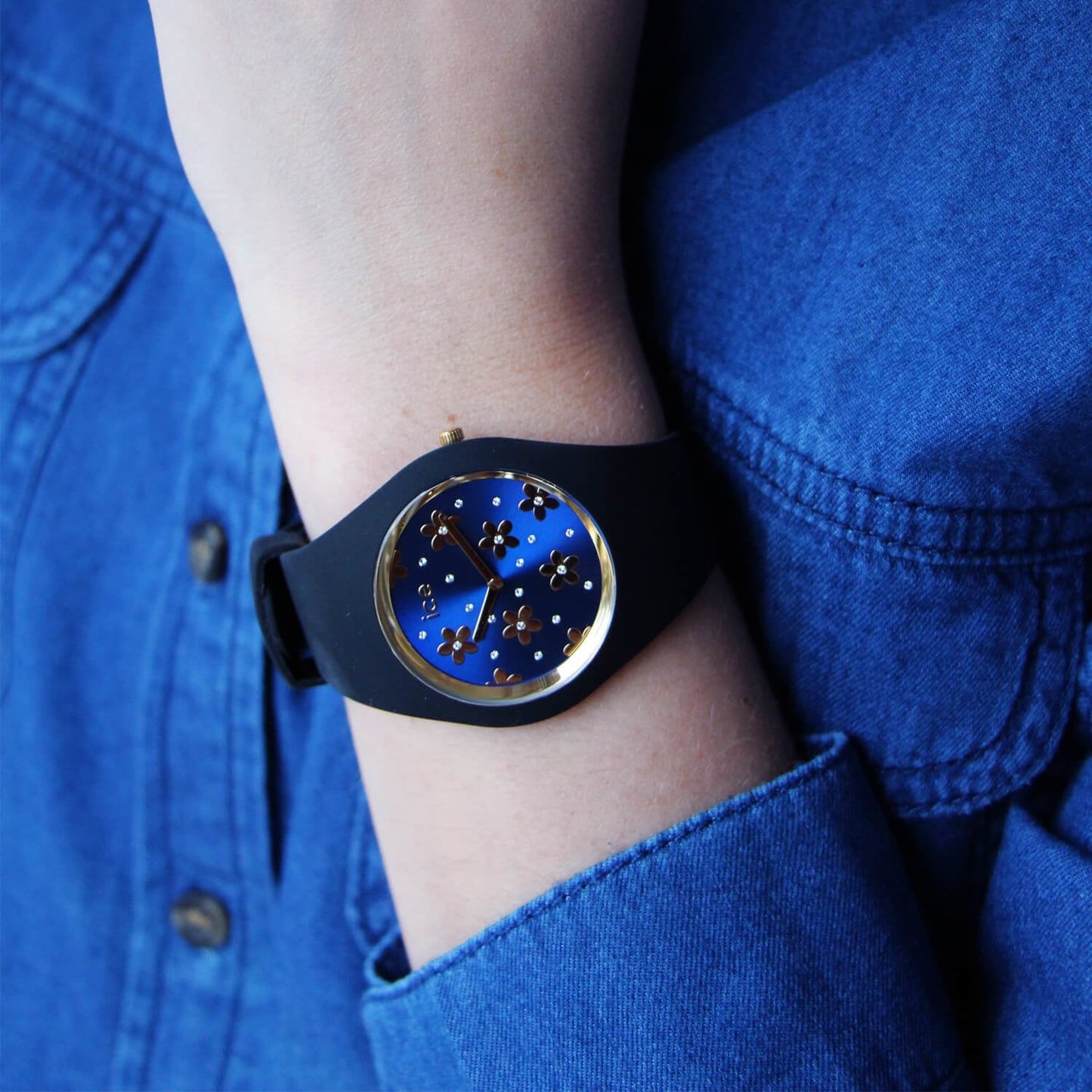 ICE flower - Precious deep blue