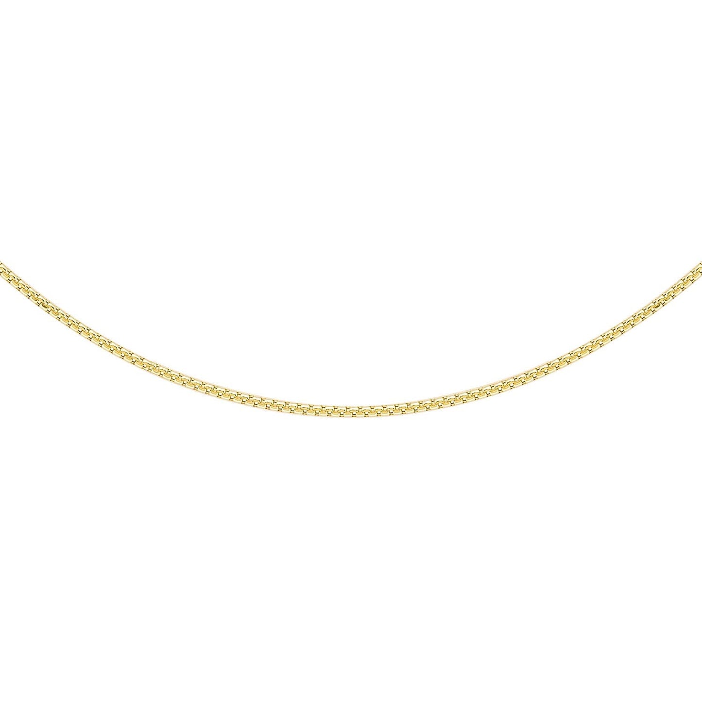 9K Yellow Gold 22 Diamond Cut Box Chain 40cm