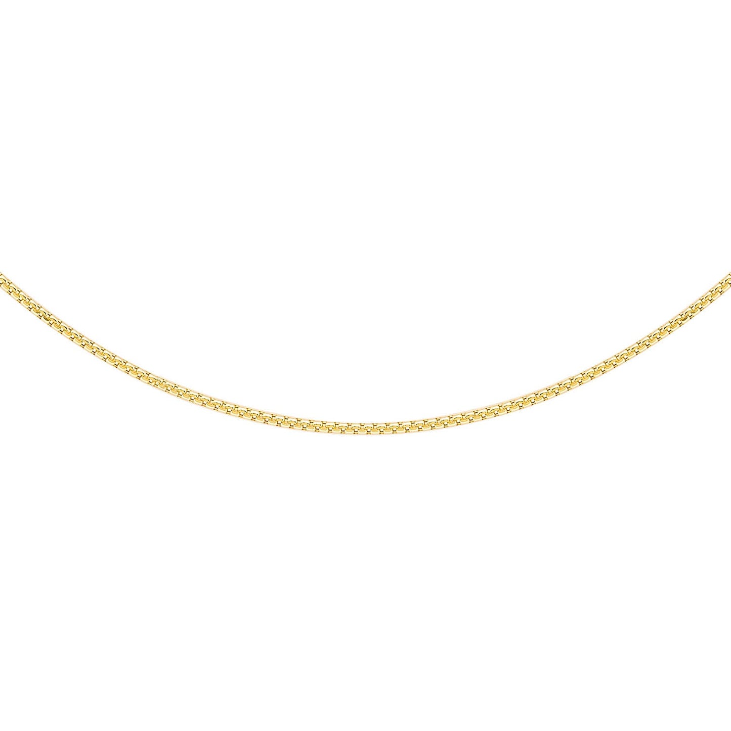 9K Yellow Gold 22 Diamond Cut Box Chain 45cm