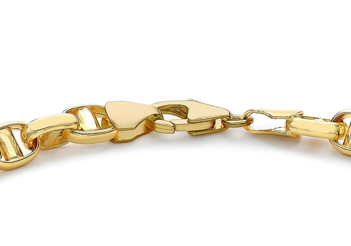 9K Yellow Gold Hollow Rambo Bracelet 19 cm