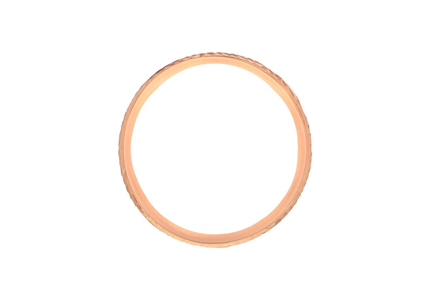 9K Rose Gold 5 mm Diamond-Cut Ring