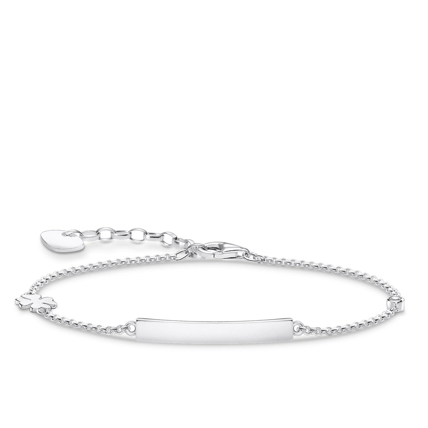 Thomas Sabo Bracelet Classic With Cloverleaf & White Stone