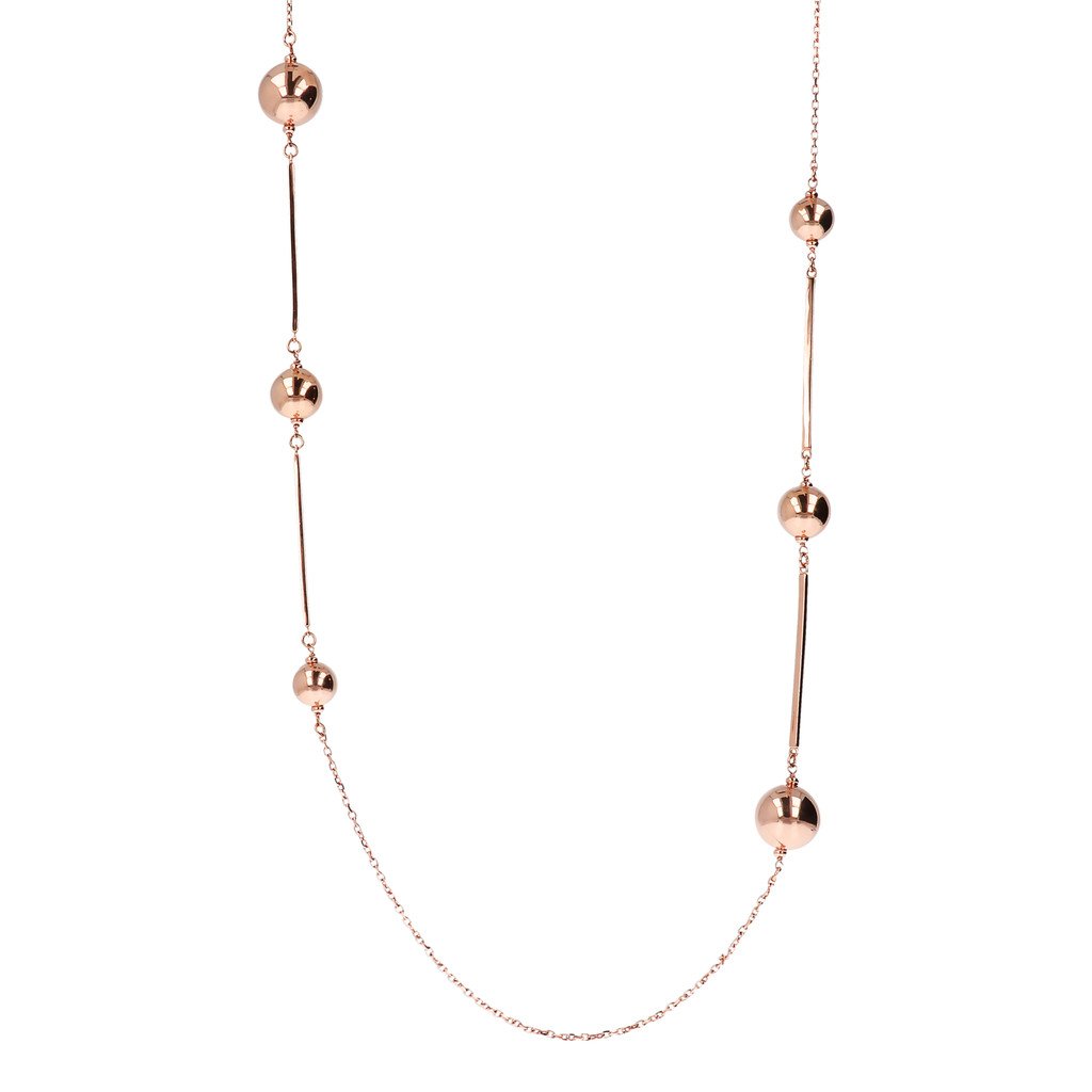 Bronzallure Balls Necklace Golden Rosè