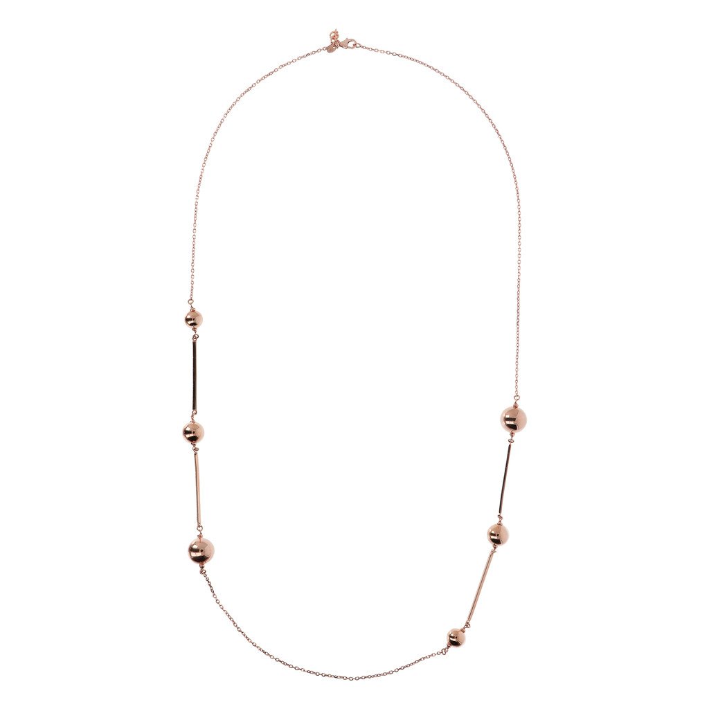 Bronzallure Balls Necklace Golden Rosè