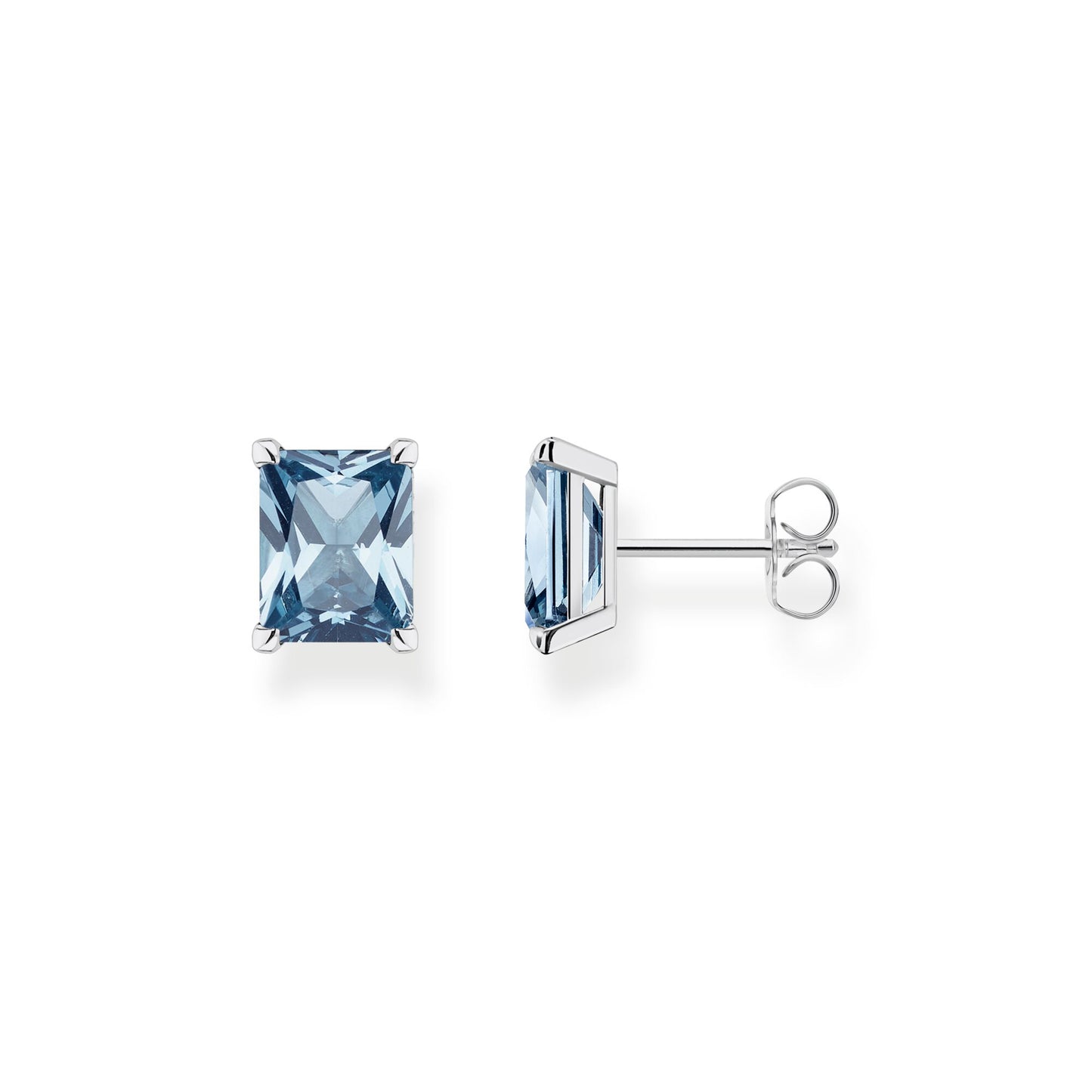 THOMAS SABO Ear studs blue stone silver