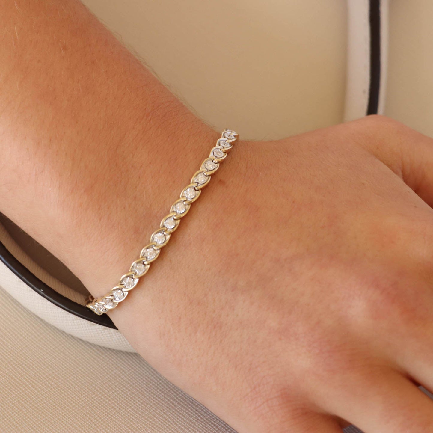 Bracelet with 0.50ct Diamonds in 9K Yellow Gold