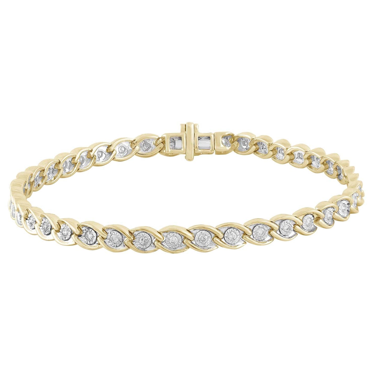 Bracelet with 0.50ct Diamonds in 9K Yellow Gold
