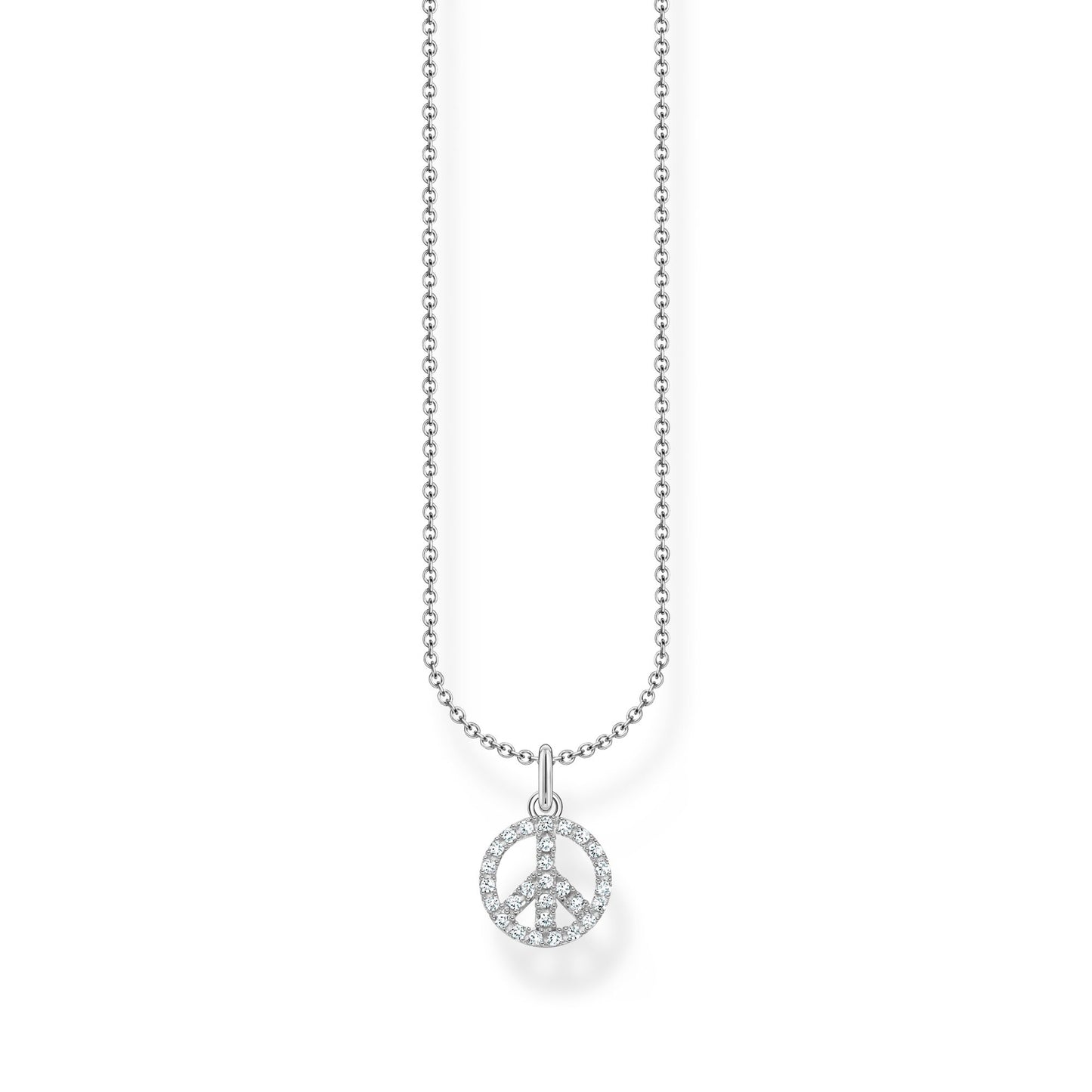 THOMAS SABO Peace Necklace with Colourful Stones Silver