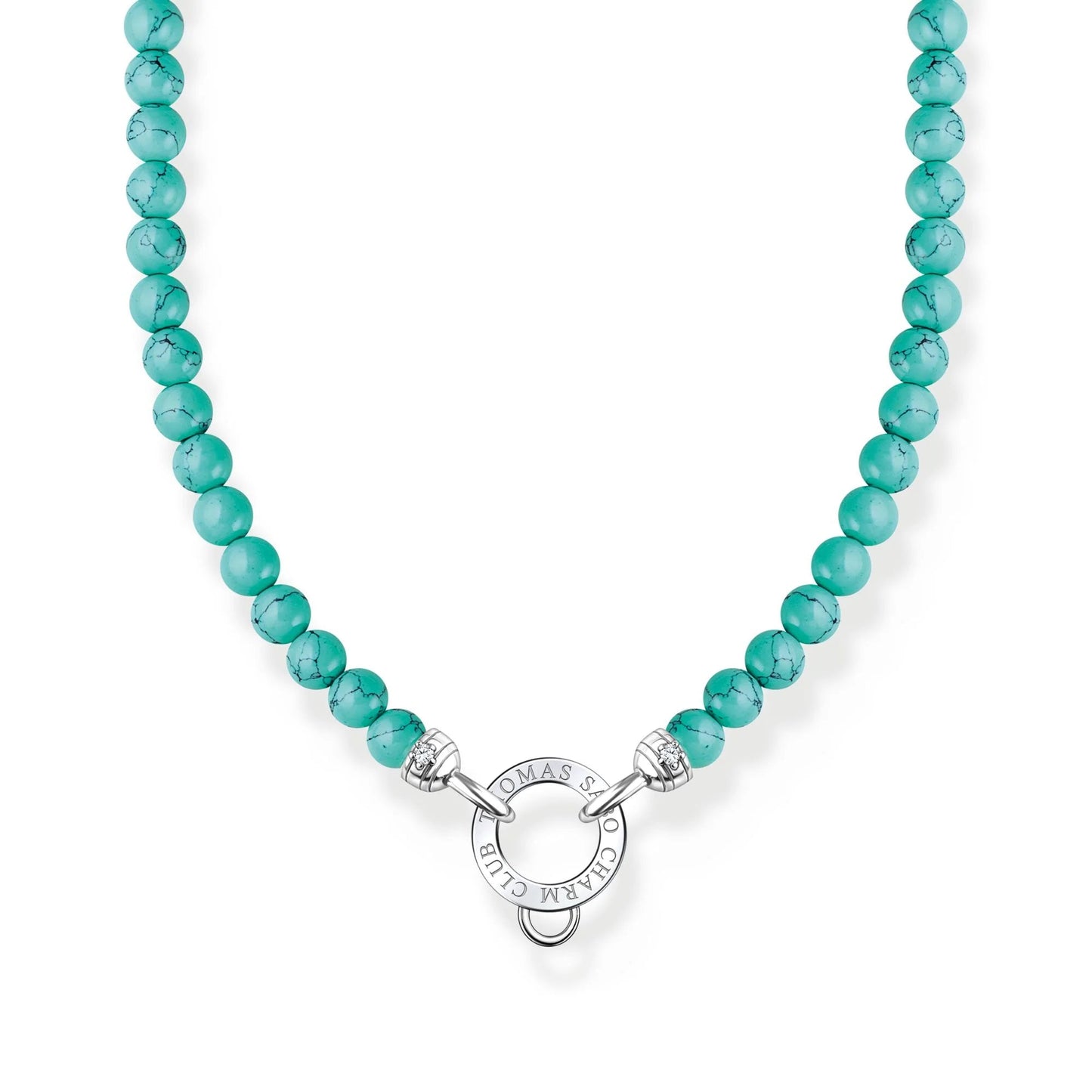 THOMAS SABO Turquoise Beads Charm Necklace