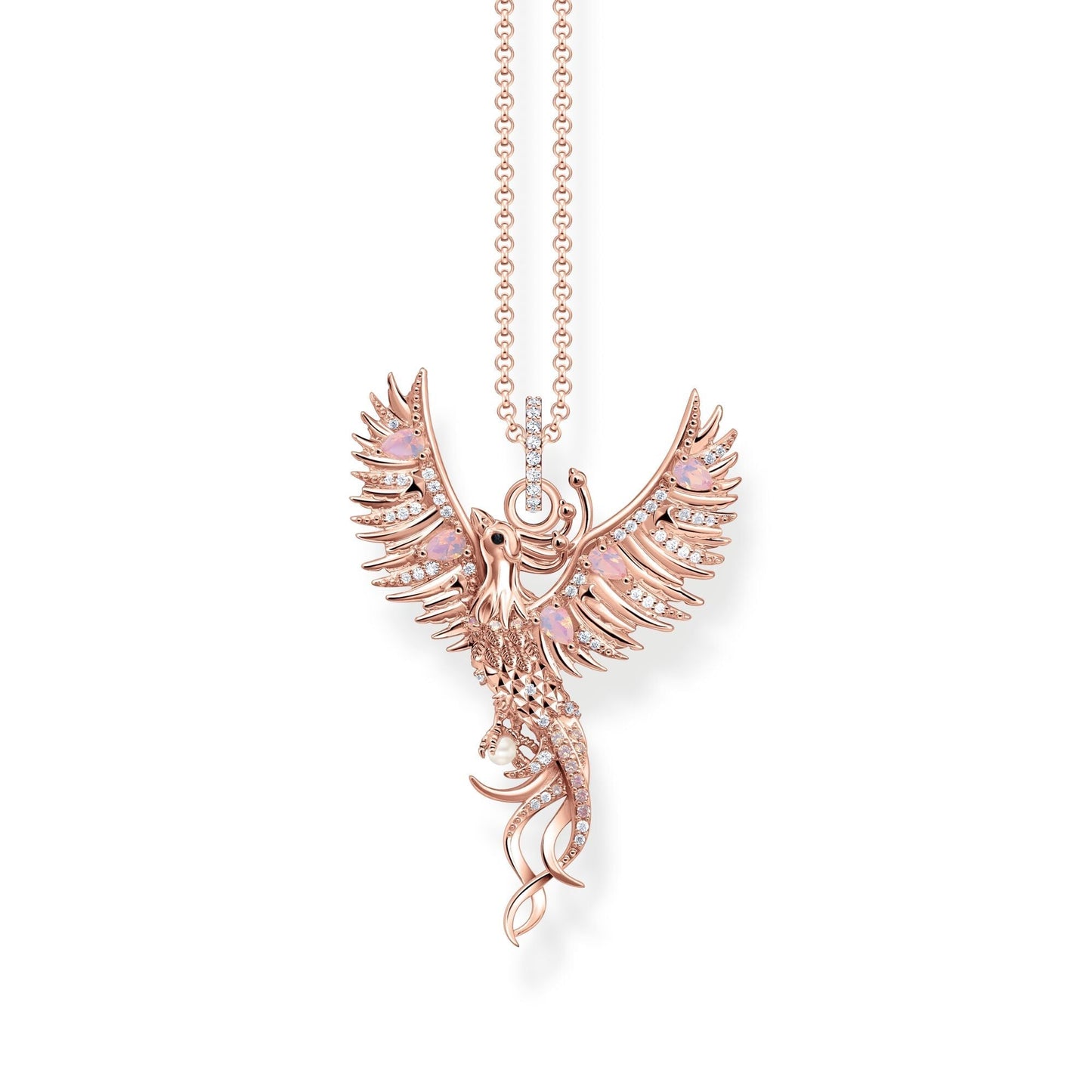 THOMAS SABO Rose Gold Necklace with Phoenix Pendant