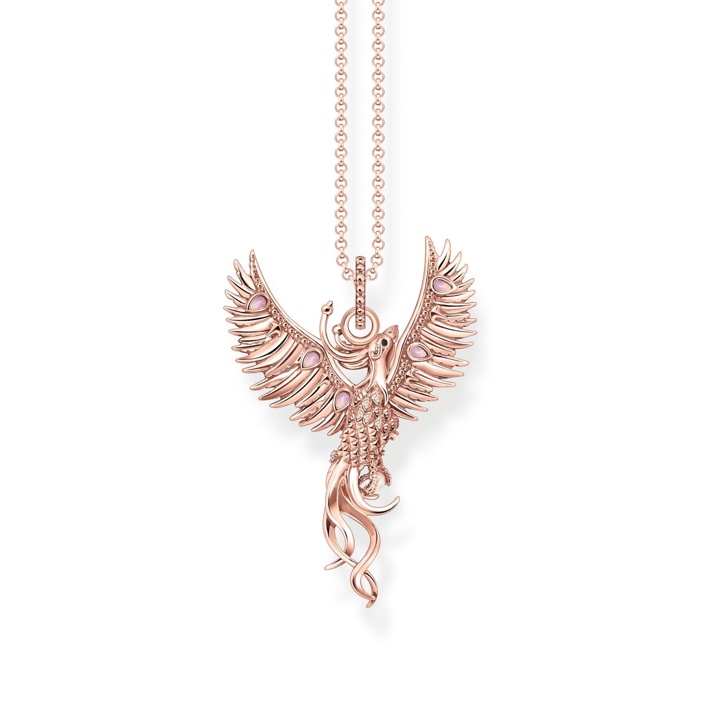 THOMAS SABO Rose Gold Necklace with Phoenix Pendant
