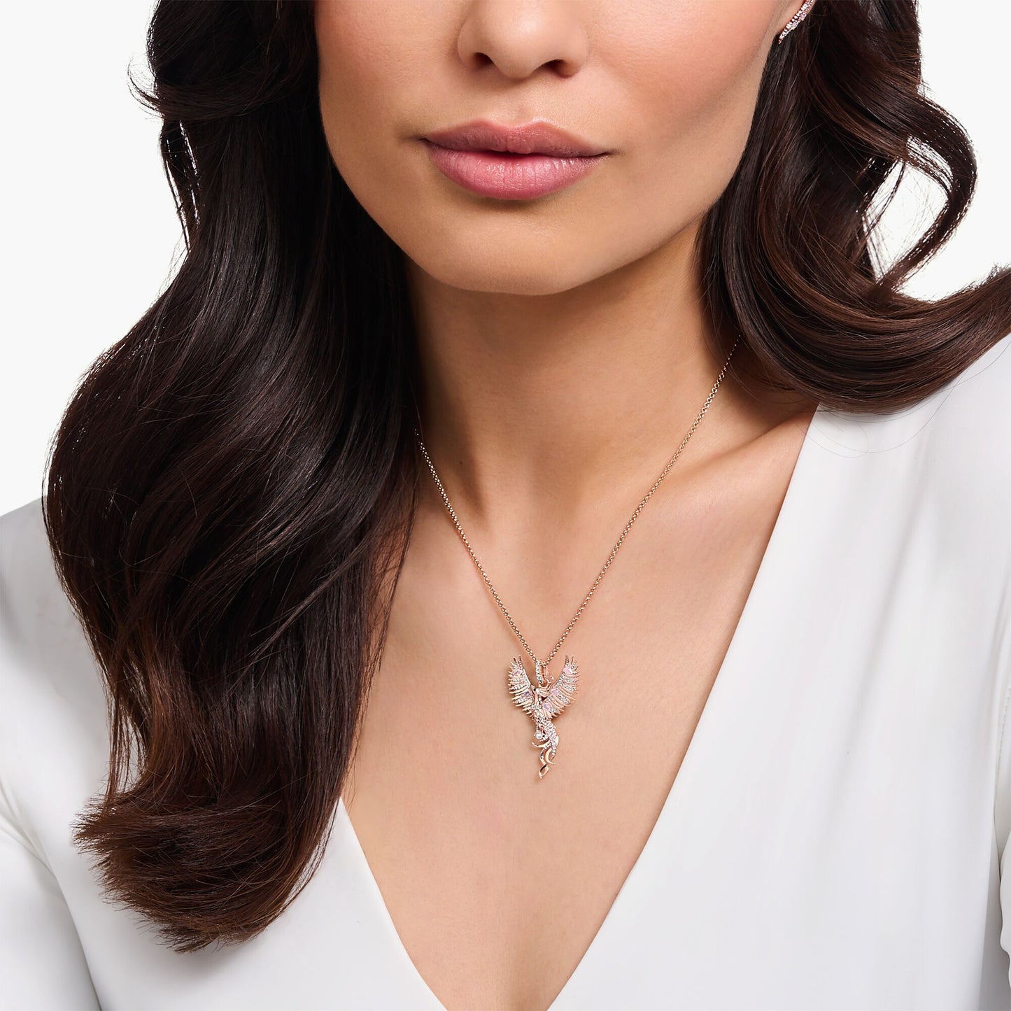 THOMAS SABO Rose Gold Necklace with Phoenix Pendant