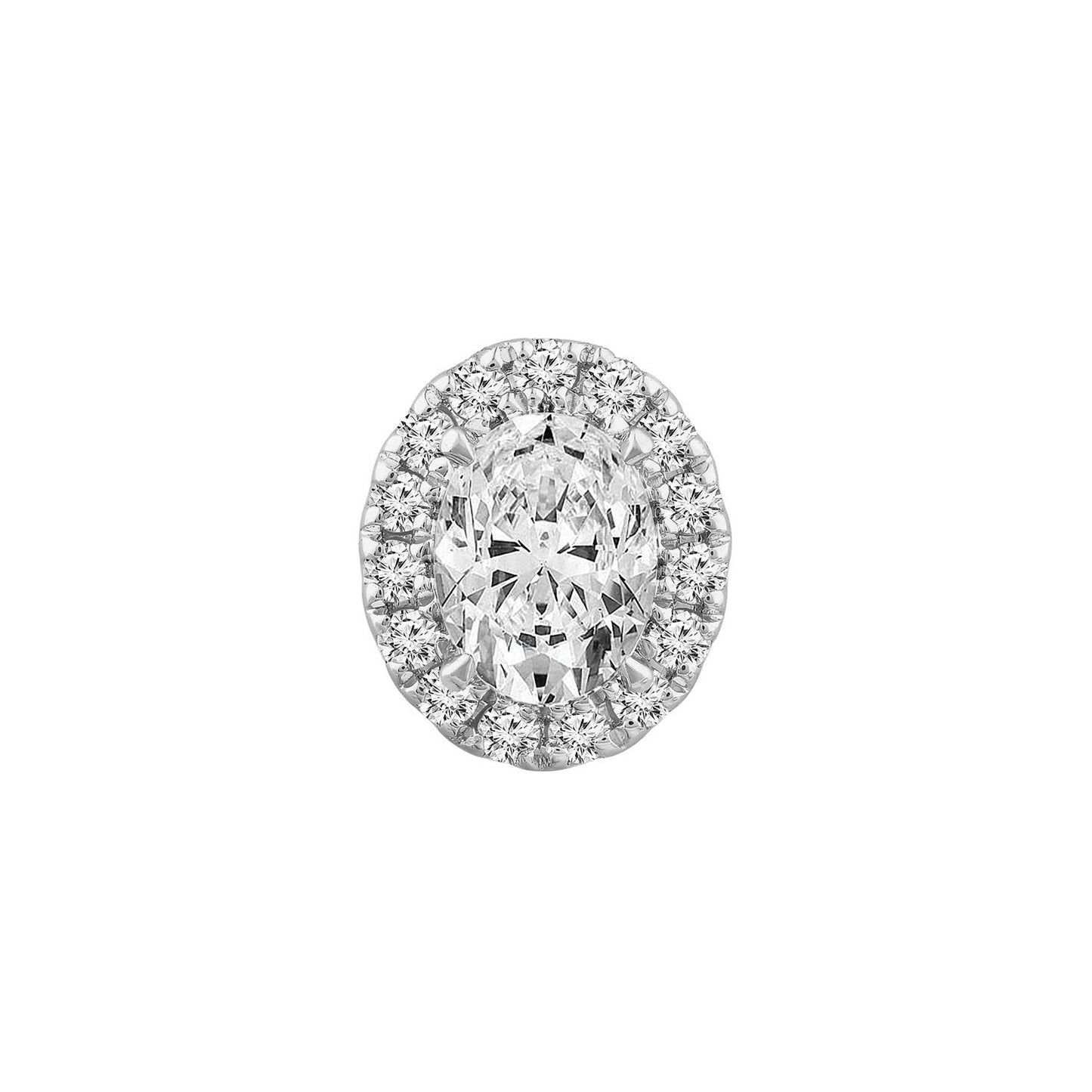 0.70ct Lab Grown Diamond Pendant in 18K White Gold