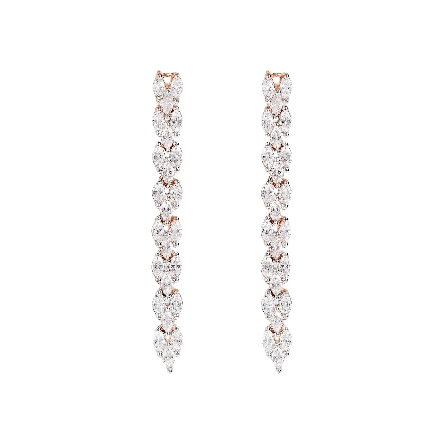 Bronzallure Cubic Zirconia Long Pendant Earrings