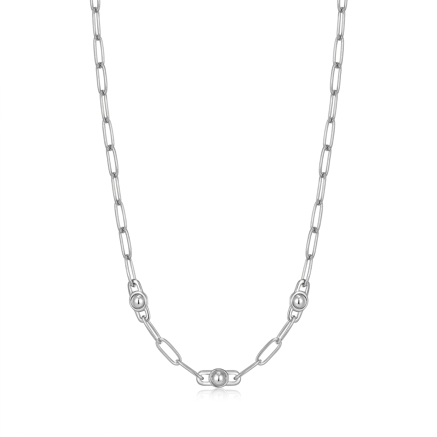 Ania Haie Silver Orb Link Chunky Chain Necklace