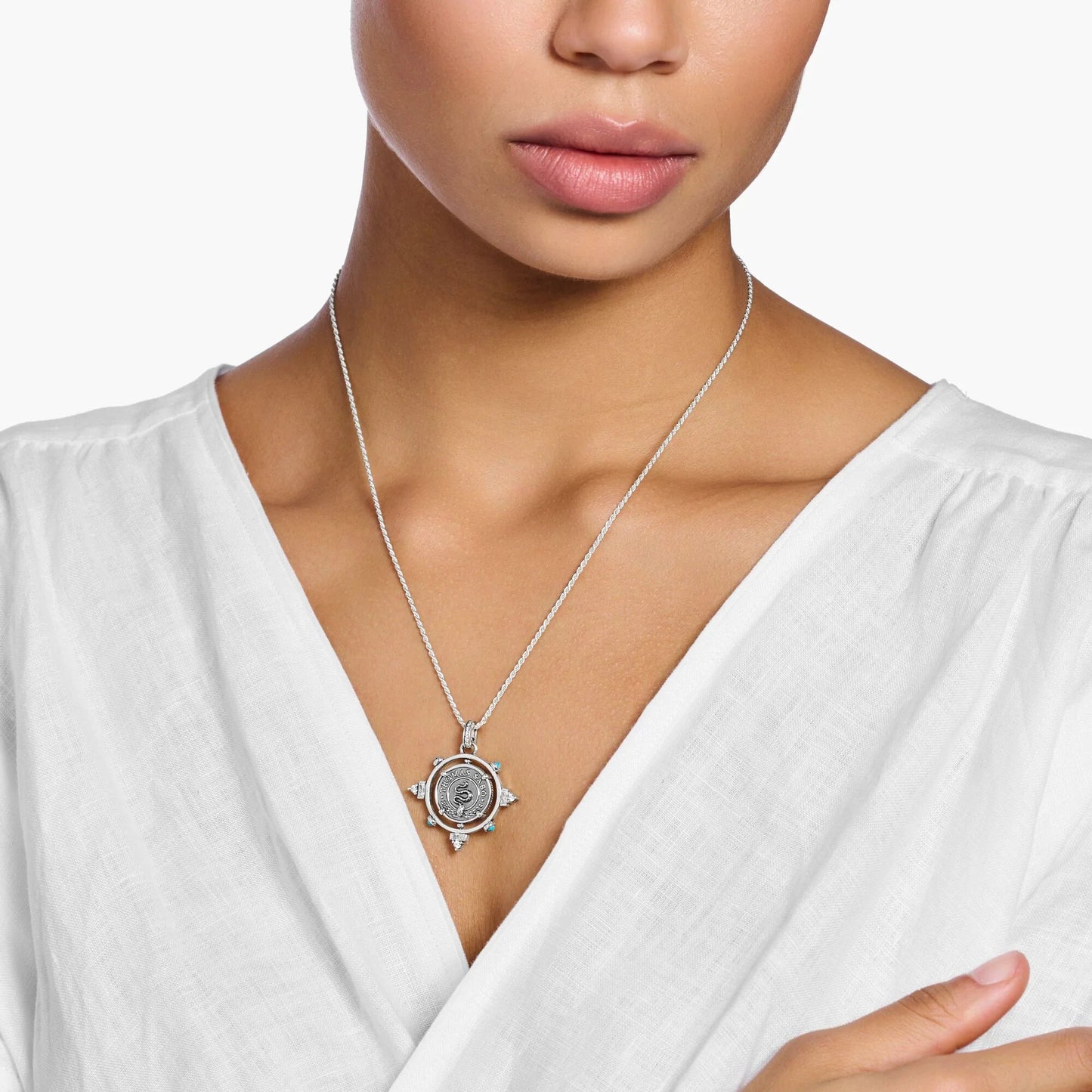 THOMAS SABO Rotating Coin Silver Pendant
