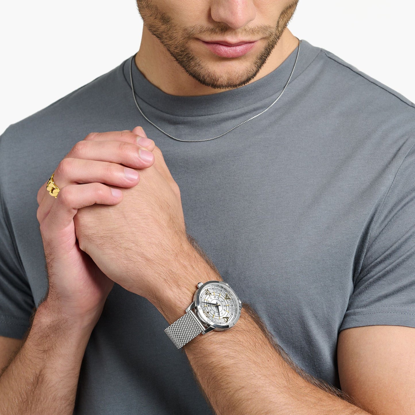 THOMAS SABO Men's watch elements of nature silver