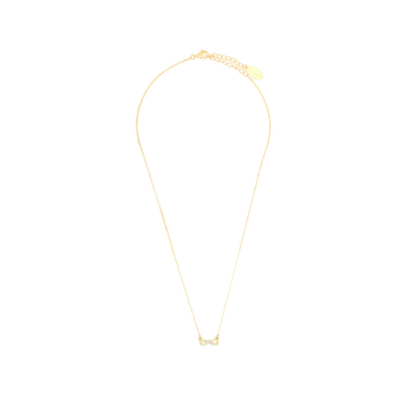 SEVEN NATURAL DIAMOND INFINITY PENDANT GOLD