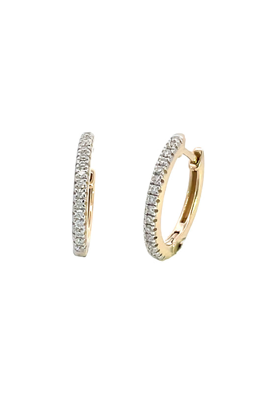 HOOPS 0.35TCW IN 9CT YELLOW GOLD EARRINGS