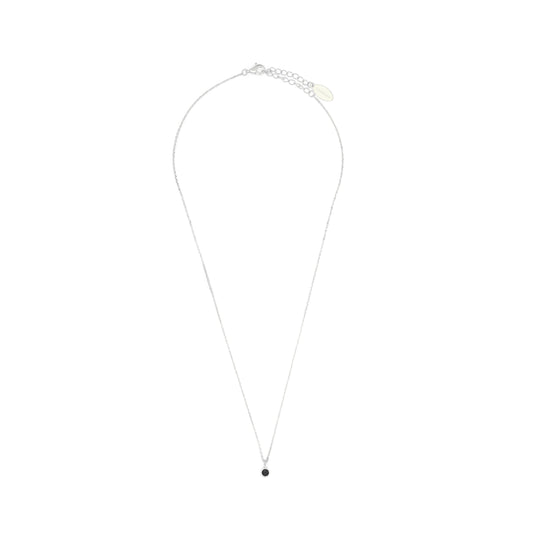 NATURAL SAPPHIRE AND DIAMOND SEPTEMBER PENDANT SILVER