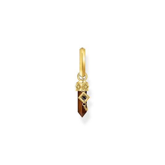 THOMAS SABO Crystal Single Hoop Earring with Red Tiger's Eye