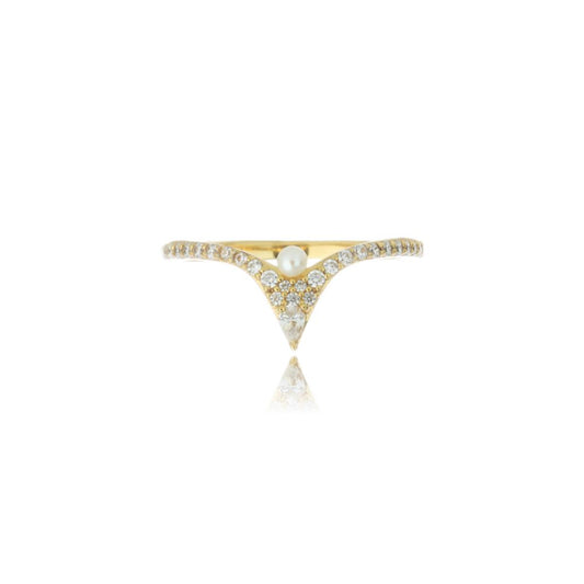 OCEANS SCARBOROUGH FRESHWATER PEARL RING GOLD