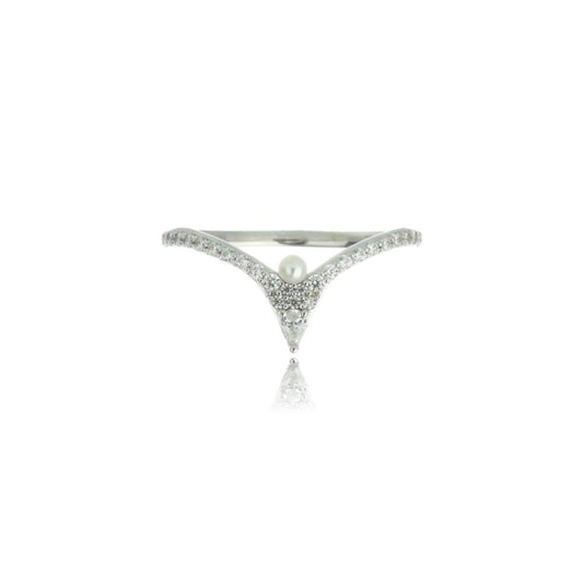OCEANS SCARBOROUGH FRESHWATER PEARL RING SILVER
