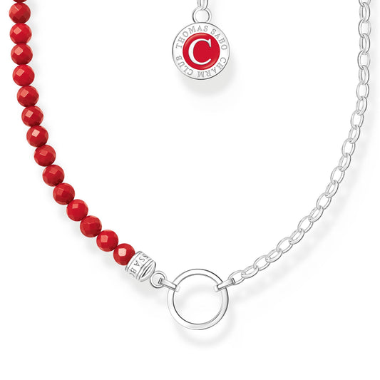 THOMAS SABO Member Charm Necklace with Red Beads