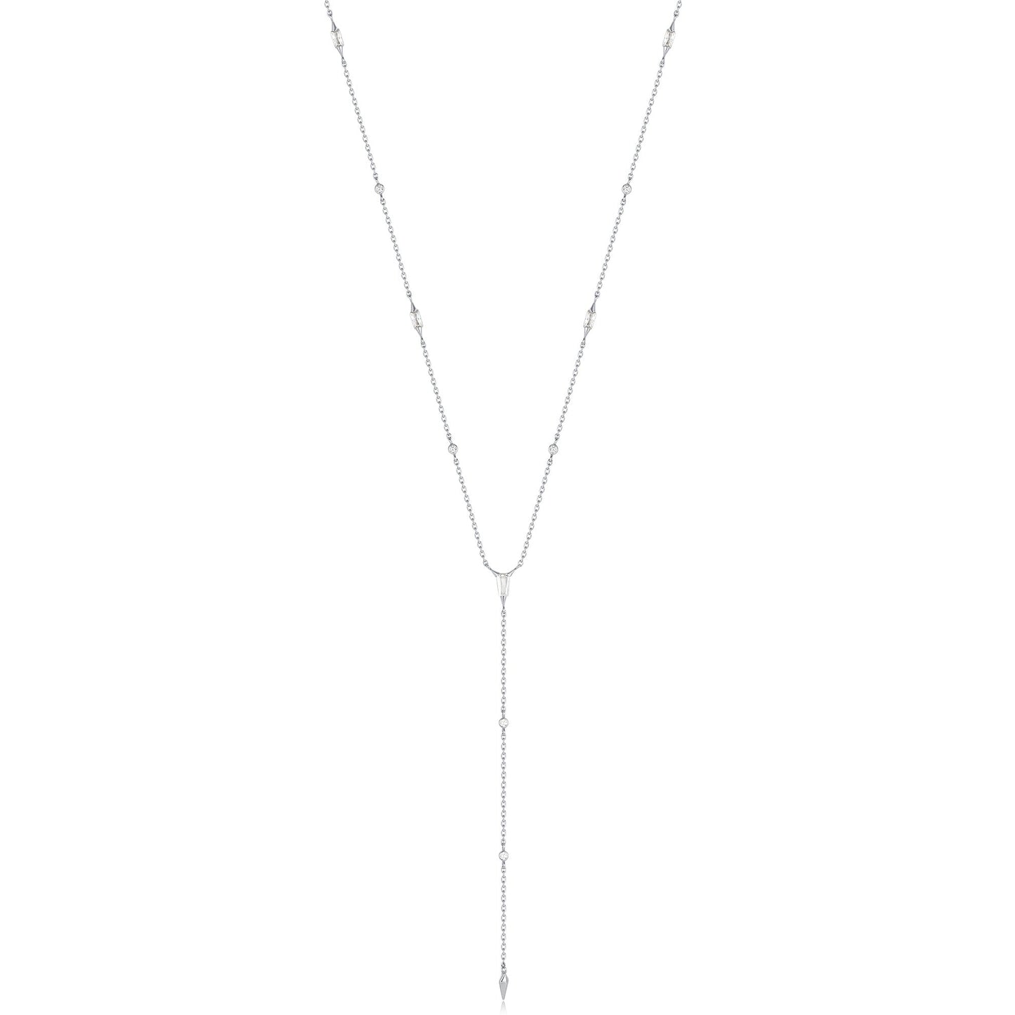 Ania Haie Silver Sparkle Point Y Necklace