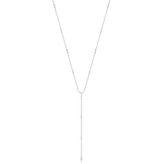 Ania Haie Silver Sparkle Point Y Necklace